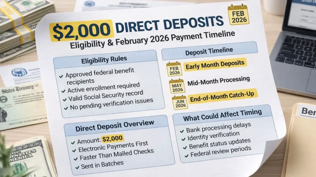 $2,000 Direct Deposit February 2026 Explained