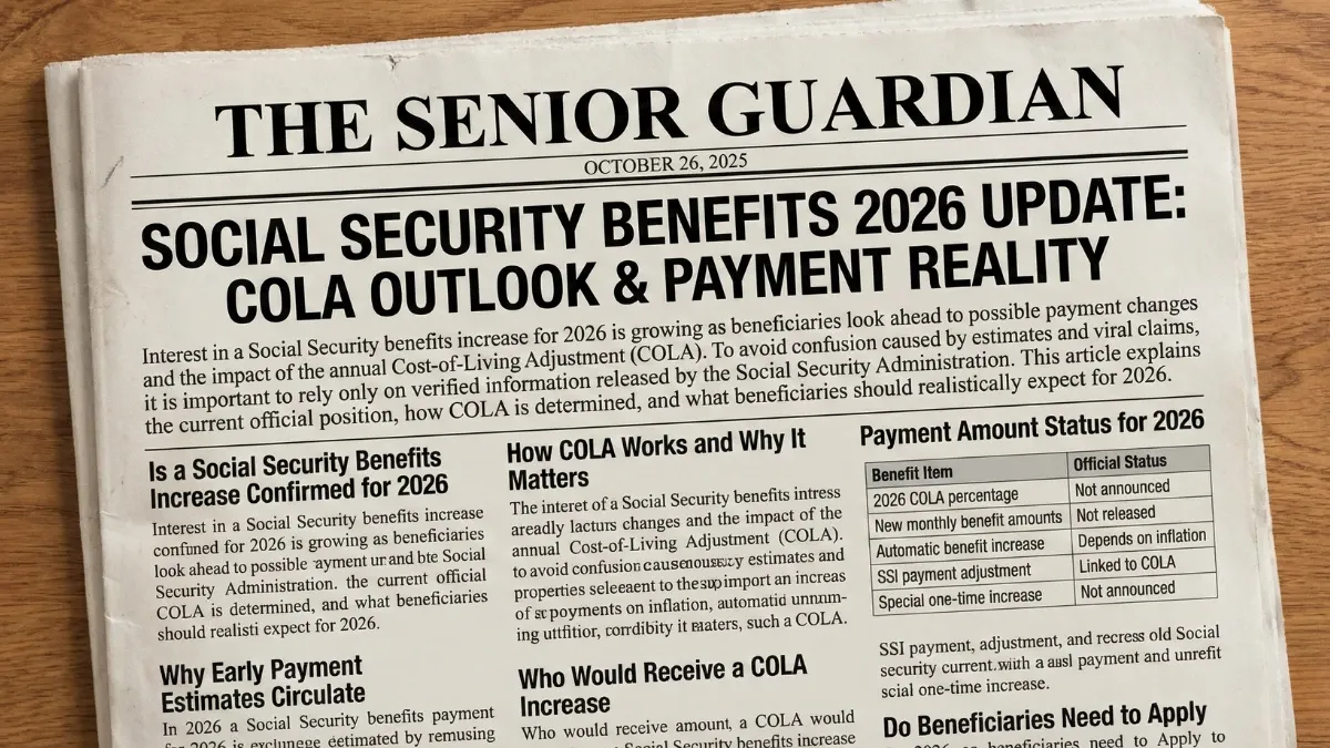 Social Security Benefits 2026 Update